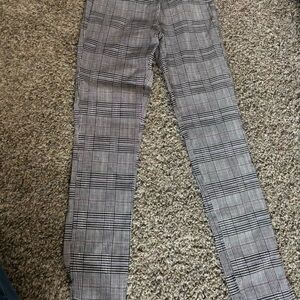Joe B Black & White Glen Plaid Skinny Pants